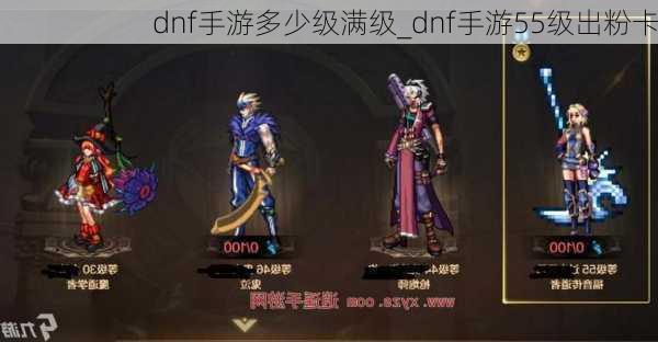 dnf手游多少级满级_dnf手游55级出粉卡