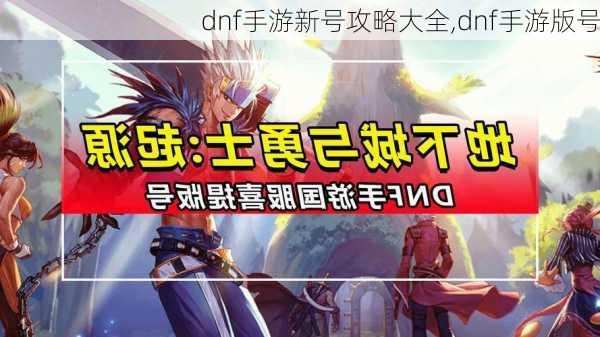 dnf手游新号攻略大全,dnf手游版号