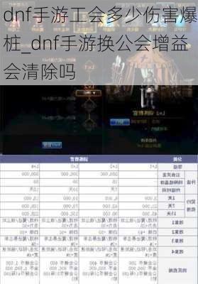 dnf手游工会多少伤害爆桩_dnf手游换公会增益会清除吗