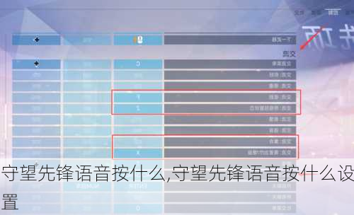 守望先锋语音按什么,守望先锋语音按什么设置