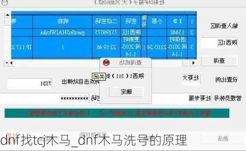 dnf找tcj木马_dnf木马洗号的原理