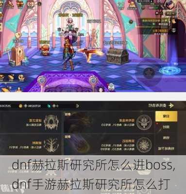 dnf赫拉斯研究所怎么进boss,dnf手游赫拉斯研究所怎么打