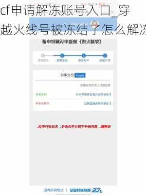 cf申请解冻账号入口_穿越火线号被冻结了怎么解冻