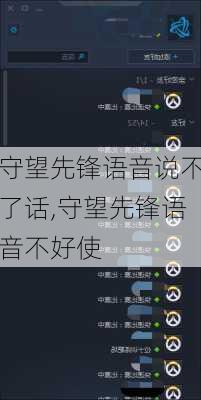 守望先锋语音说不了话,守望先锋语音不好使