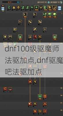 dnf100级驱魔师法驱加点,dnf驱魔吧法驱加点