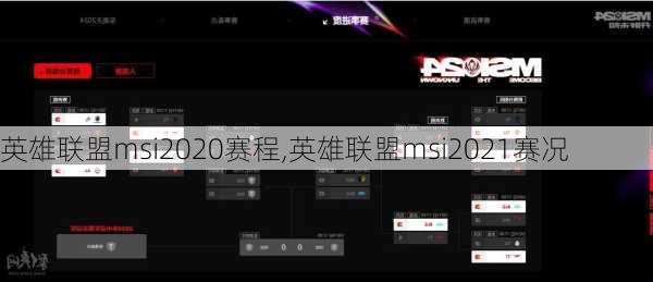 英雄联盟msi2020赛程,英雄联盟msi2021赛况