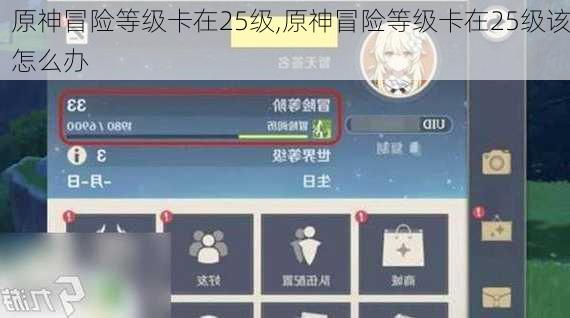原神冒险等级卡在25级,原神冒险等级卡在25级该怎么办