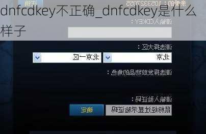 dnfcdkey不正确_dnfcdkey是什么样子