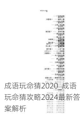 成语玩命猜2020_成语玩命猜攻略2024最新答案解析