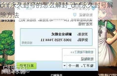 dnf永久封号的怎么解封_dnf永久封号解除方法