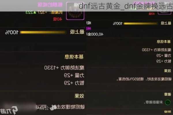 dnf远古黄金_dnf金牌换远古