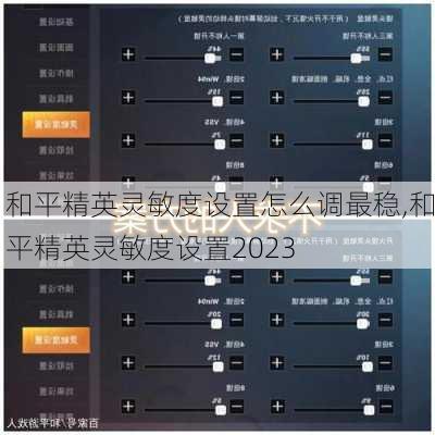 和平精英灵敏度设置怎么调最稳,和平精英灵敏度设置2023