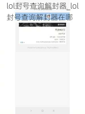 lol封号查询解封器_lol封号查询解封器在哪