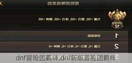 dnf冒险团羁绊,dnf新版冒险团羁绊