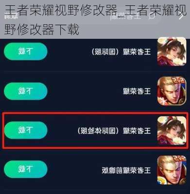 王者荣耀视野修改器_王者荣耀视野修改器下载