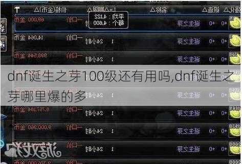 dnf诞生之芽100级还有用吗,dnf诞生之芽哪里爆的多