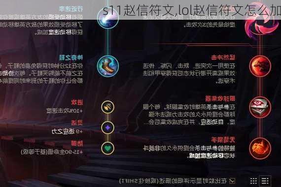 s11赵信符文,lol赵信符文怎么加