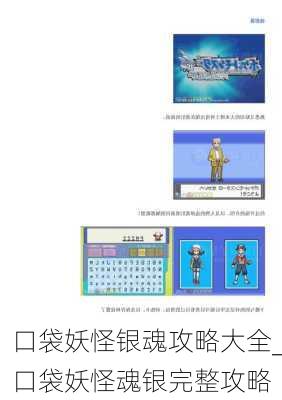 口袋妖怪银魂攻略大全_口袋妖怪魂银完整攻略