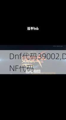 Dnf代码39002,DNF代码