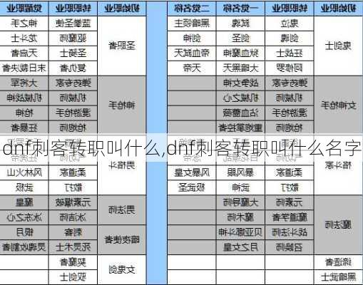 dnf刺客转职叫什么,dnf刺客转职叫什么名字