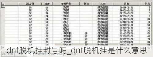 dnf脱机挂封号吗_dnf脱机挂是什么意思