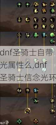 dnf圣骑士自带光属性么,dnf圣骑士信念光环