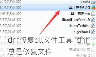 dnf修复dll文件工具_dnf总是修复文件