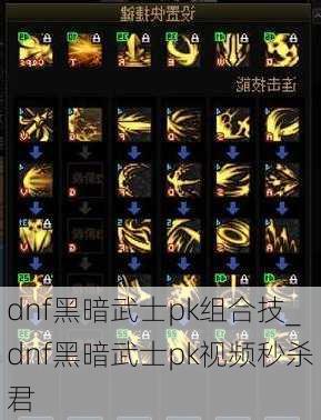 dnf黑暗武士pk组合技_dnf黑暗武士pk视频秒杀君