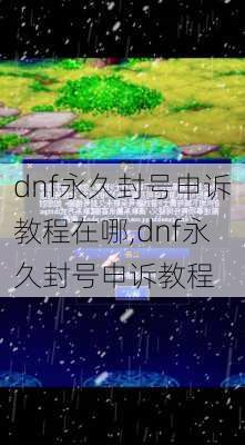 dnf永久封号申诉教程在哪,dnf永久封号申诉教程