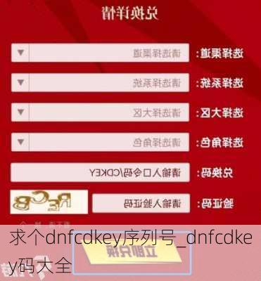 求个dnfcdkey序列号_dnfcdkey码大全