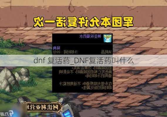 dnf 复活药_DNF复活药叫什么