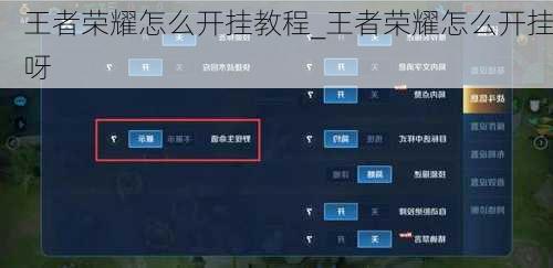 王者荣耀怎么开挂教程_王者荣耀怎么开挂呀