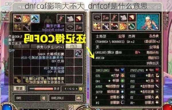 dnfcof影响大不大_dnfcof是什么意思