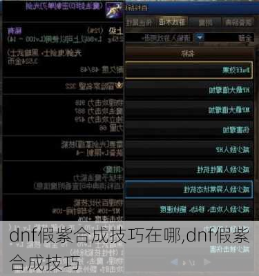 dnf假紫合成技巧在哪,dnf假紫合成技巧