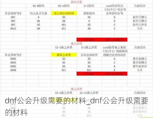 dnf公会升级需要的材料_dnf公会升级需要的材料