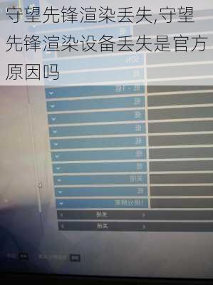 守望先锋渲染丢失,守望先锋渲染设备丢失是官方原因吗