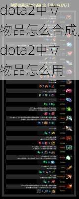 dota2中立物品怎么合成,dota2中立物品怎么用