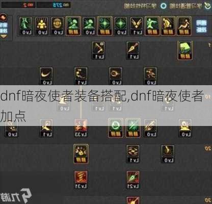 dnf暗夜使者装备搭配,dnf暗夜使者加点