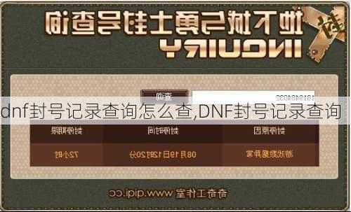 dnf封号记录查询怎么查,DNF封号记录查询