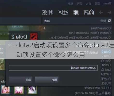 dota2启动项设置多个命令,dota2启动项设置多个命令怎么用