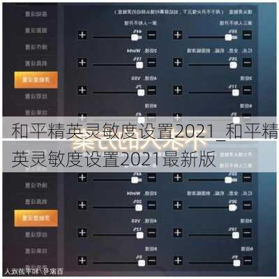 和平精英灵敏度设置2021_和平精英灵敏度设置2021最新版