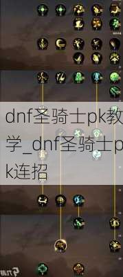 dnf圣骑士pk教学_dnf圣骑士pk连招