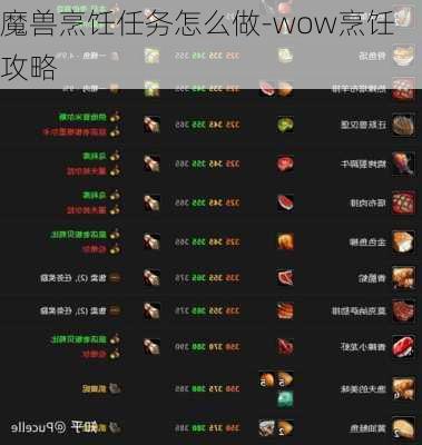 魔兽烹饪任务怎么做-wow烹饪攻略