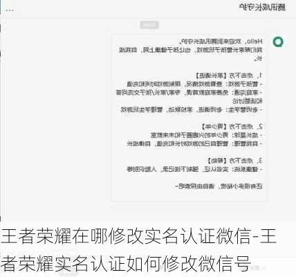 王者荣耀在哪修改实名认证微信-王者荣耀实名认证如何修改微信号