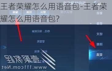 王者荣耀怎么用语音包-王者荣耀怎么用语音包?
