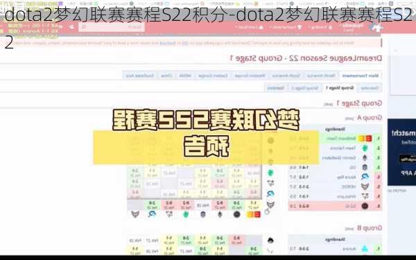 dota2梦幻联赛赛程S22积分-dota2梦幻联赛赛程S22